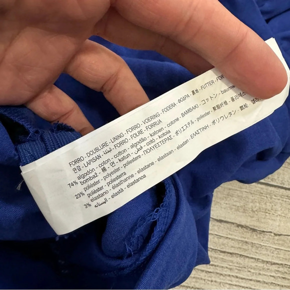 Zara NWT Royal Blue Ruched Skirt - Picture 7 of 8